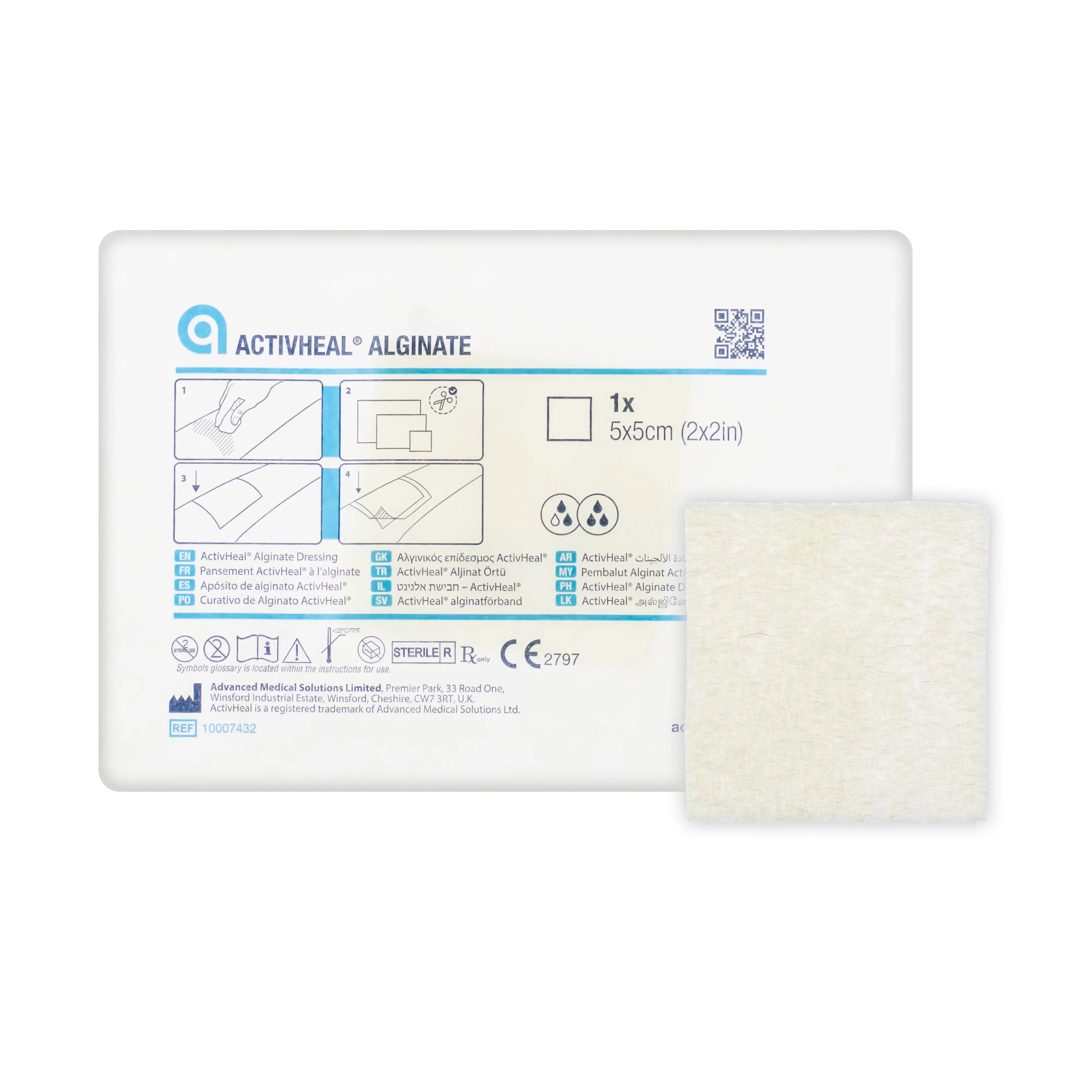 ActivHeal Alginate Dressing - Sodium Calcium Dressing (Multiple Sizes) (x10)