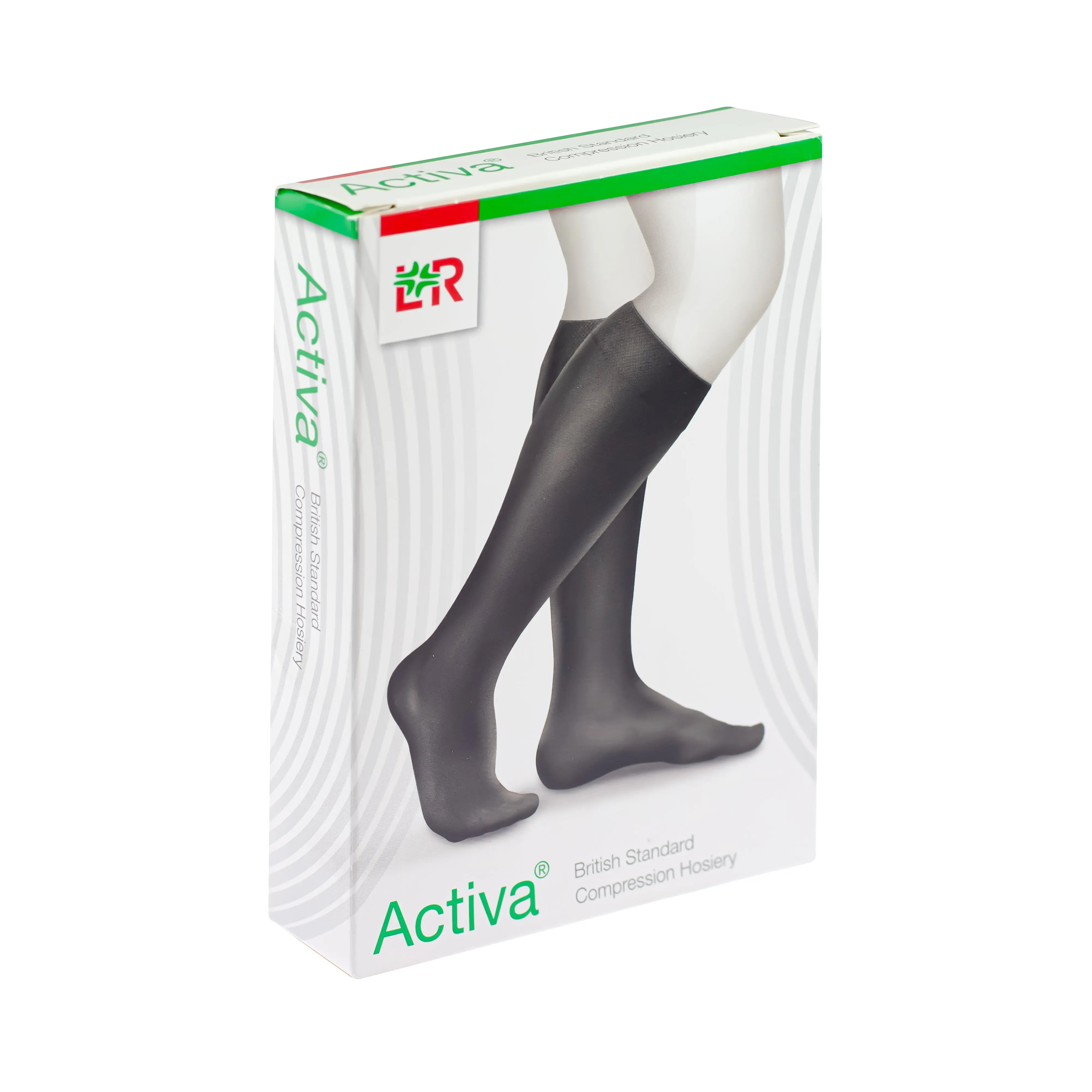 Activa Compression Hosiery - Class 1 Closed Toe Below Knee (Black) (x2)