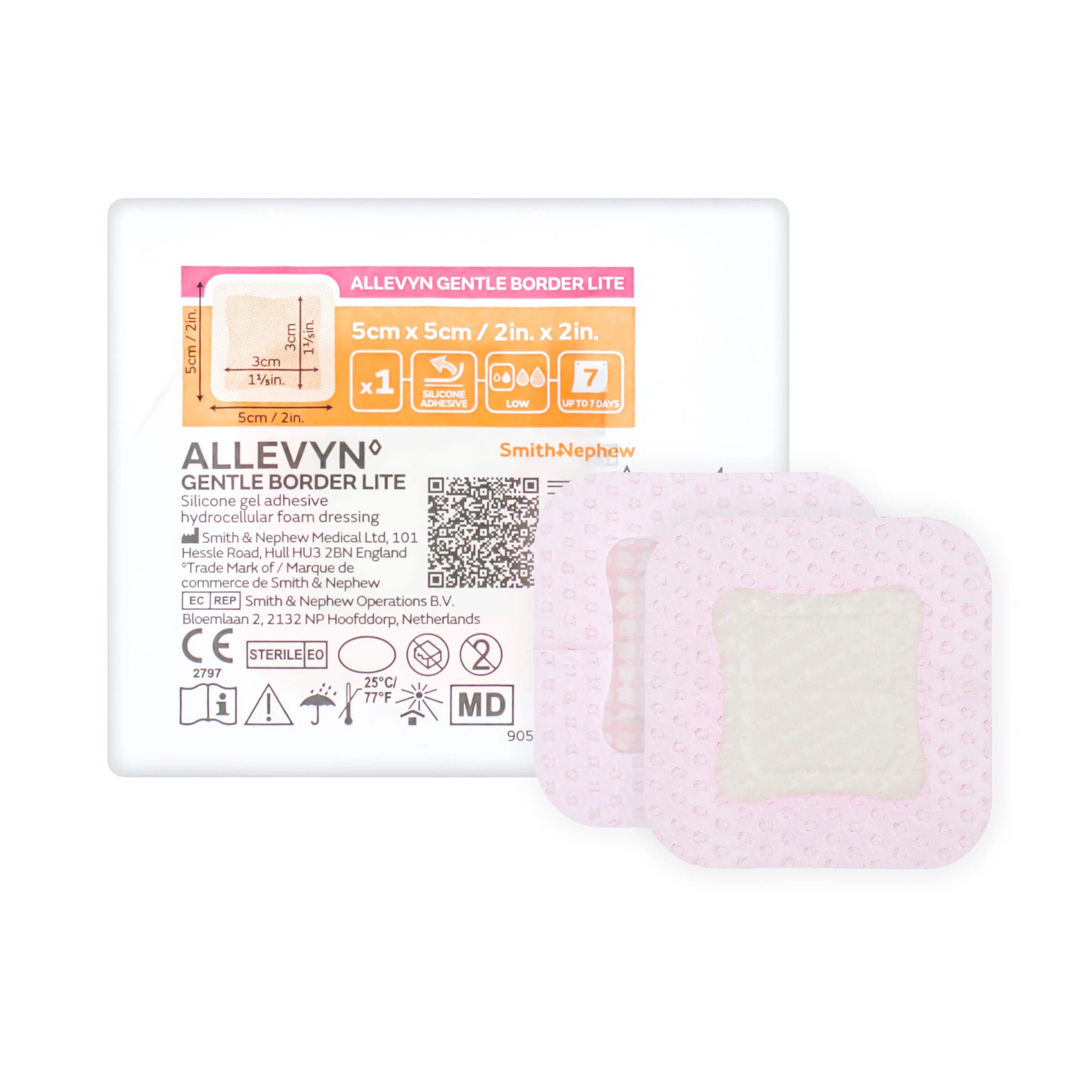 Allevyn Gentle Border Lite Dressing - Silicone Adhesive (Multiple Sizes) (x10)