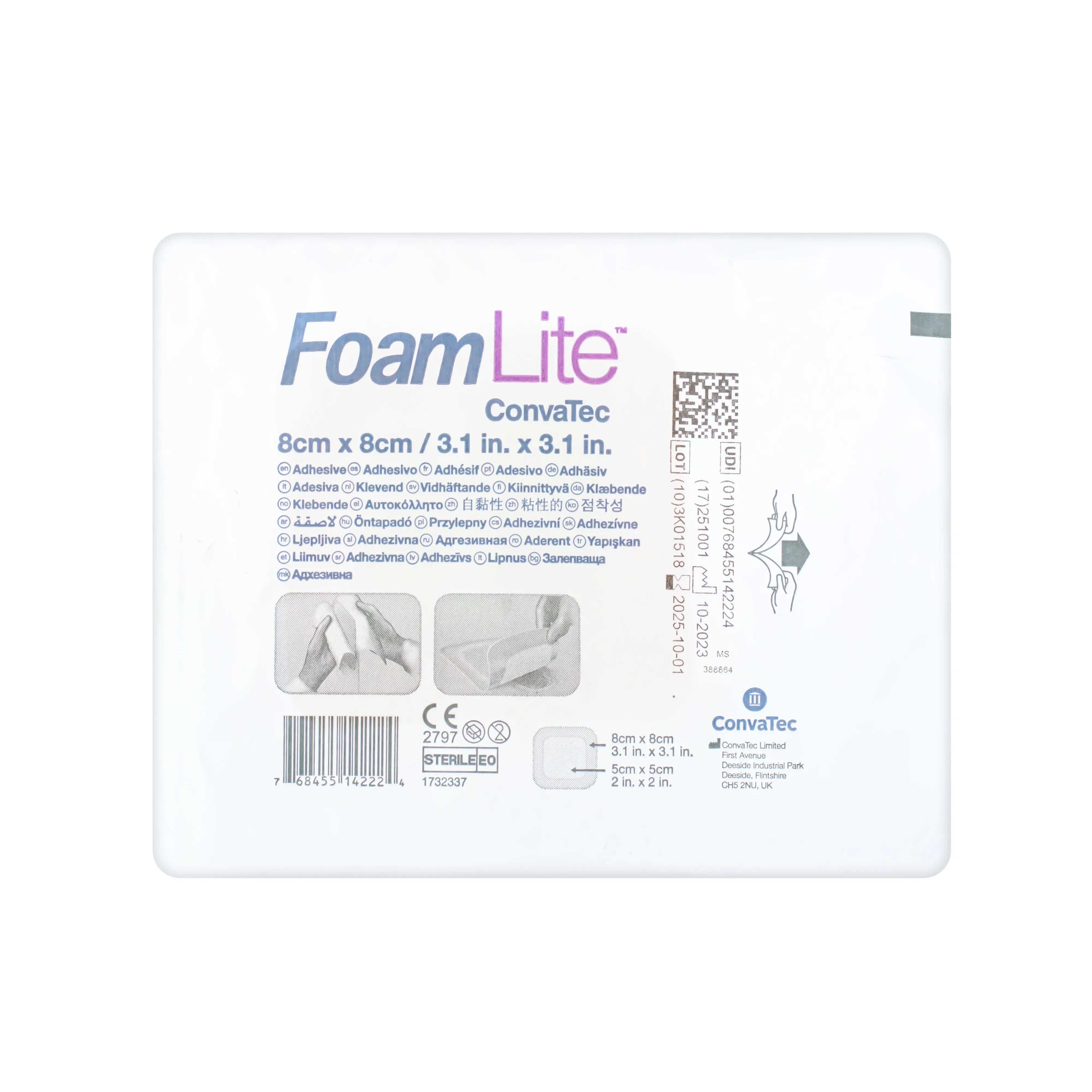 ConvaTec FoamLite Dressing - Adhesive Dressing (Multiple Sizes) (x10)