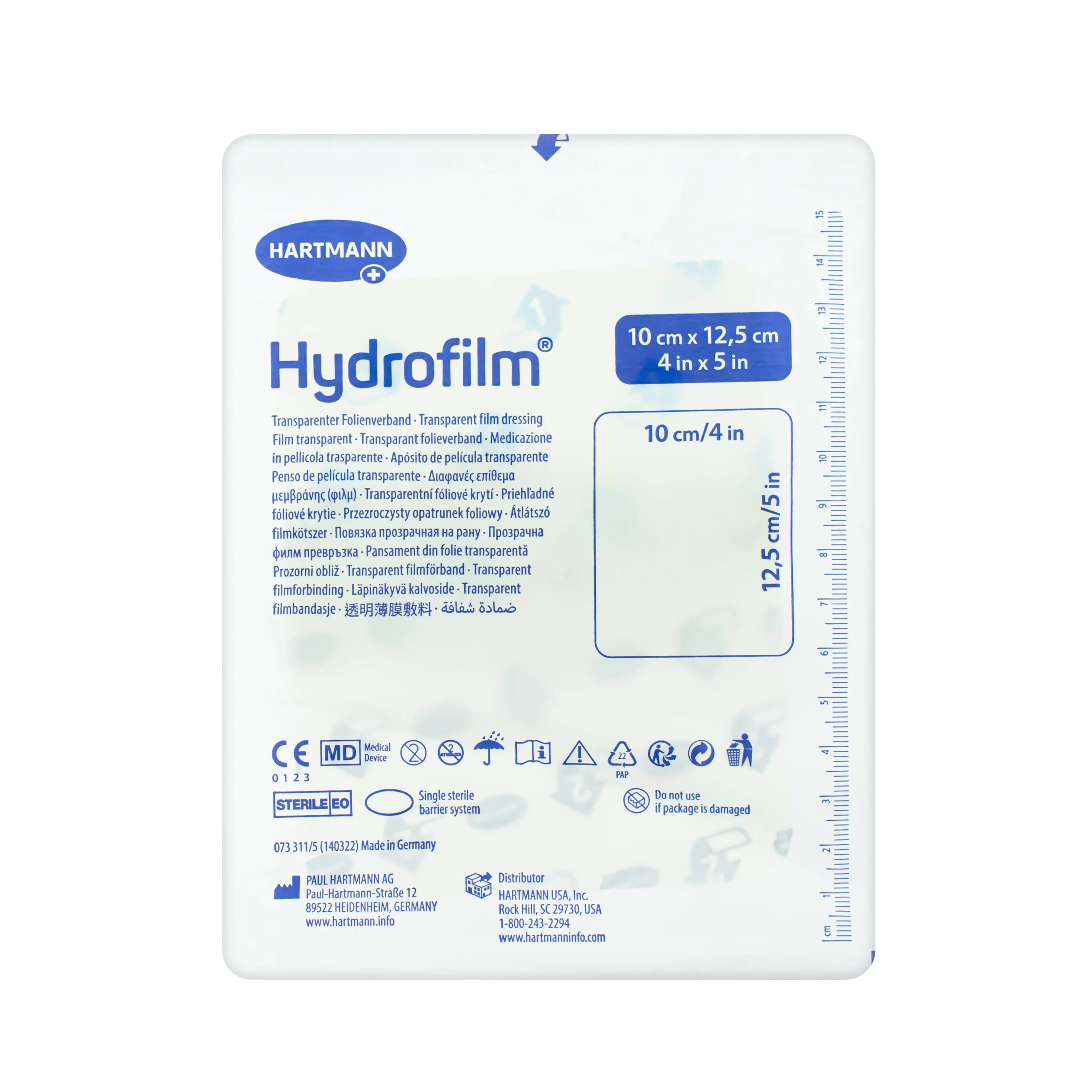 Hydrofilm Adhesive Film Dressing - Transparent & Semi-Permeable (Multiple Sizes) (x10, 25, or 50)