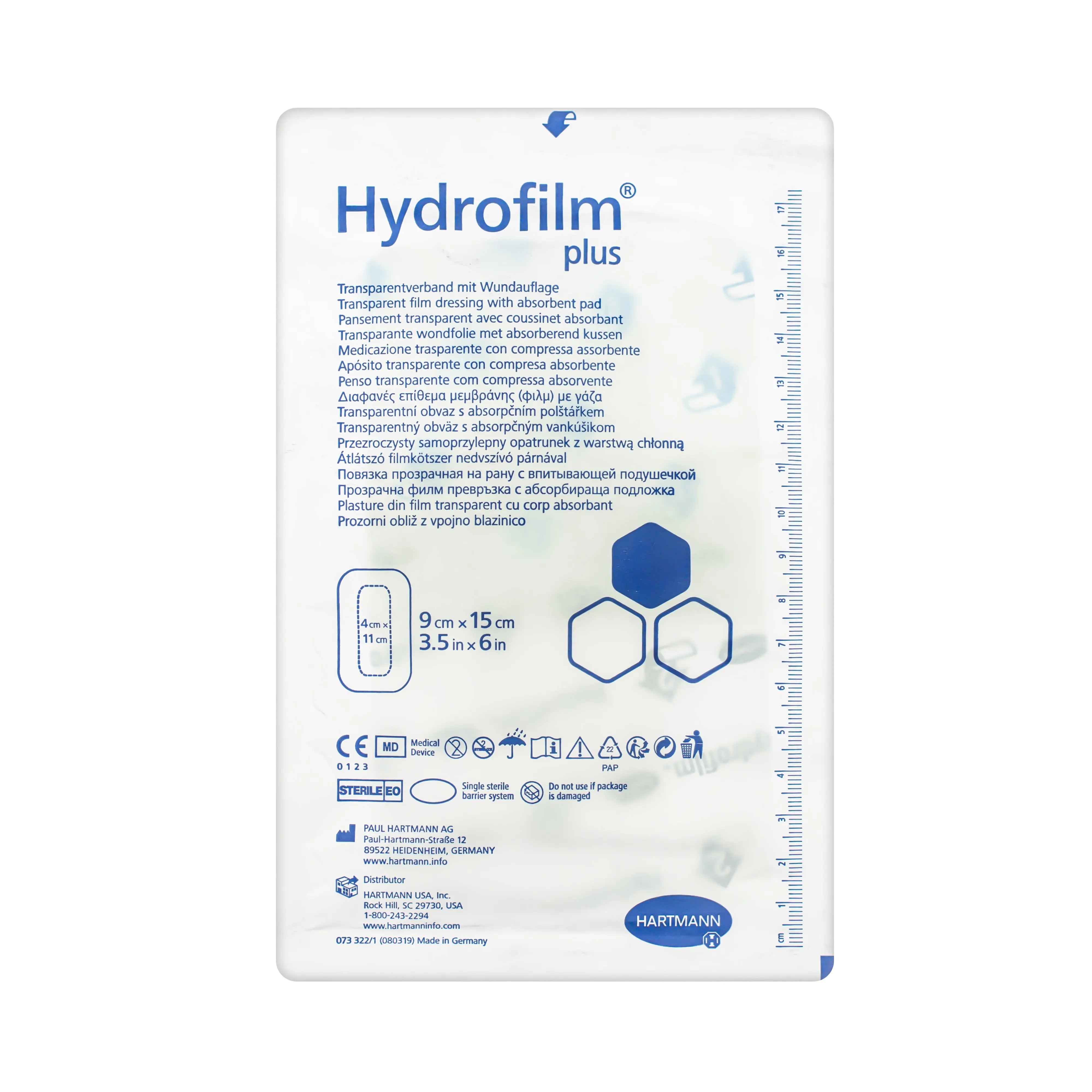 Hydrofilm Plus Adhesive Film Dressing - Transparent & Semi-Permeable (Multiple Sizes) (x5, 25 or 50)