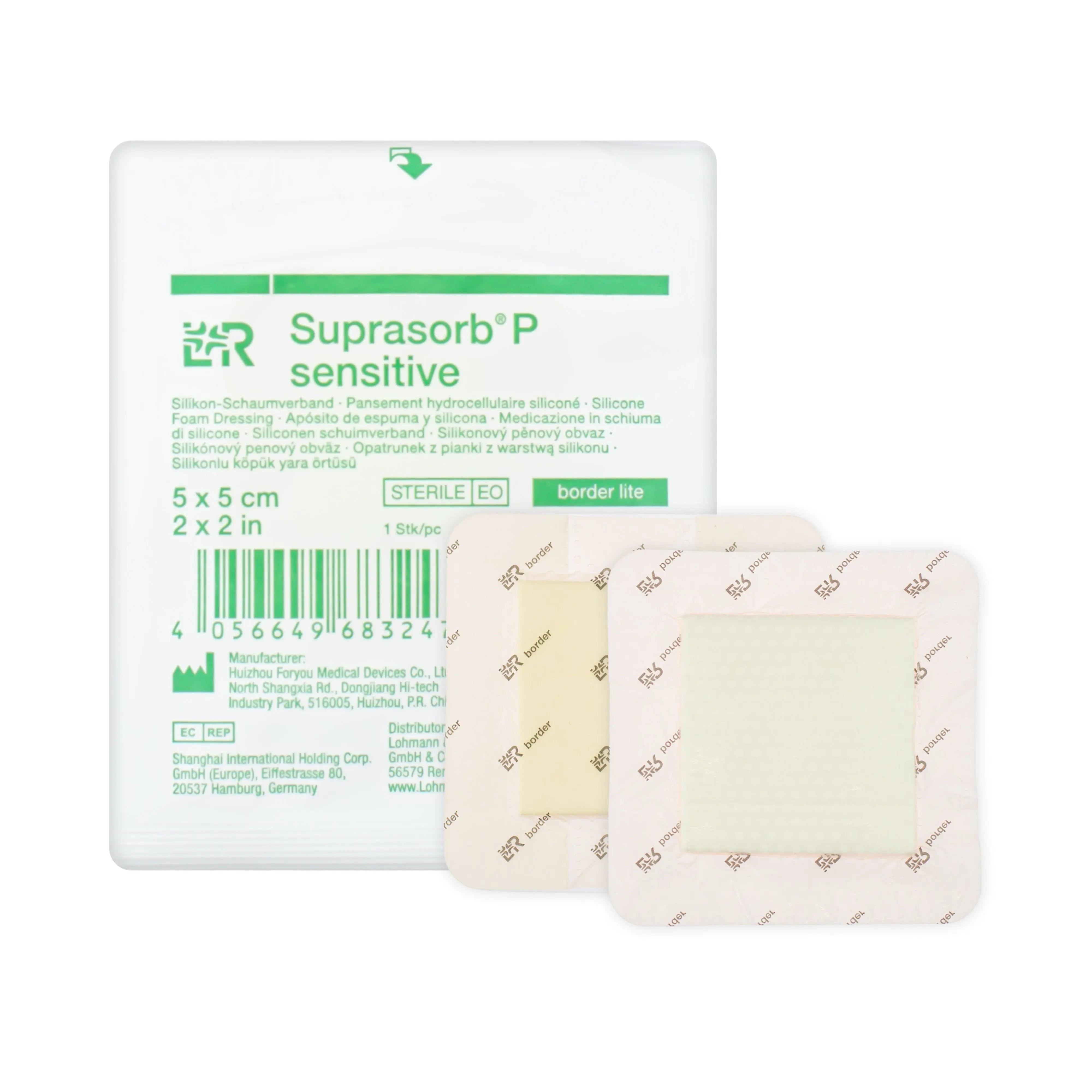 Suprasorb P Sensitive Border Lite Dressing - Foam Dressing (Multiple Sizes) (x10)