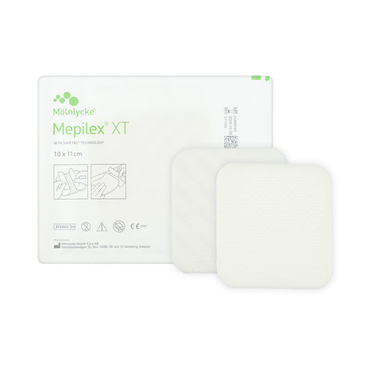 Mepilex XT Dressing - Soft Silicone Foam Dressing (10cm x 11cm) (x5)