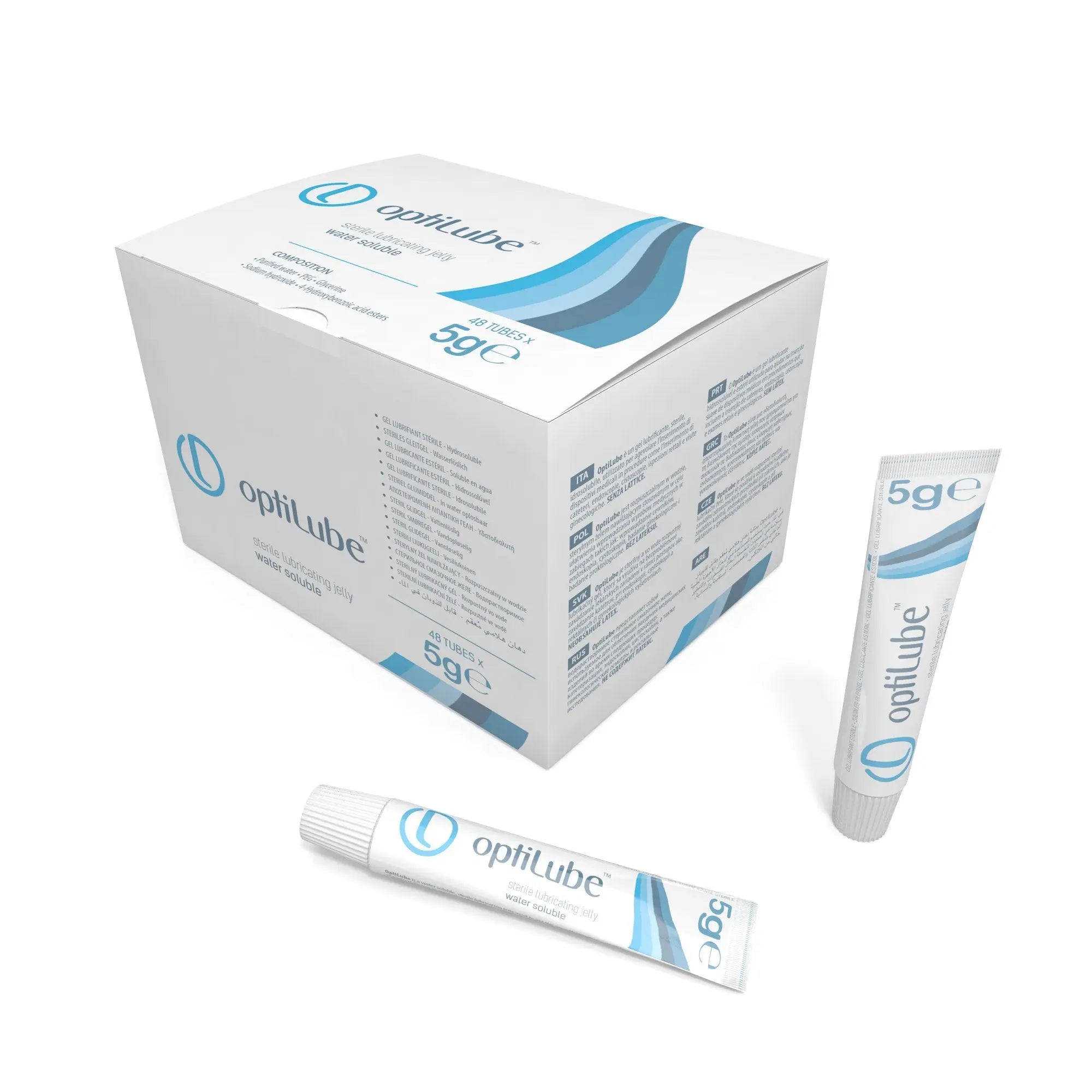 OptiLube Tubes - Sterile Lubricating Jelly 5g (x48)