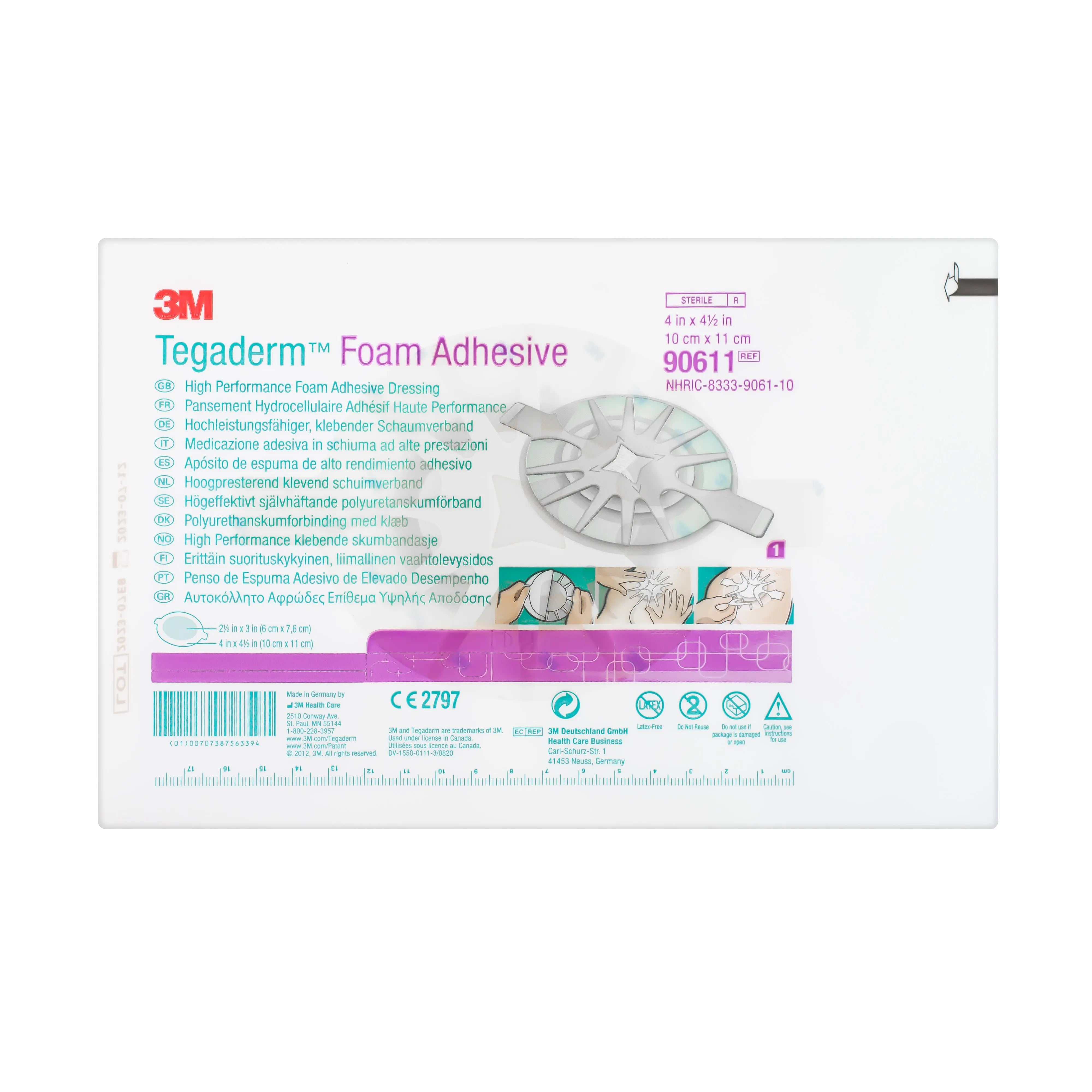 Tegaderm Foam Dressing - Adhesive Dressing (x10)